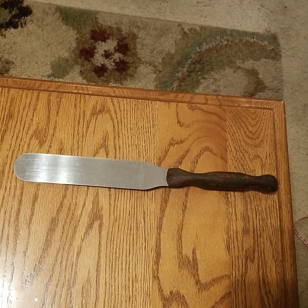 Vintage Cutco #1028 Original Stainless Steel Spatula Spreader with Marble Handle